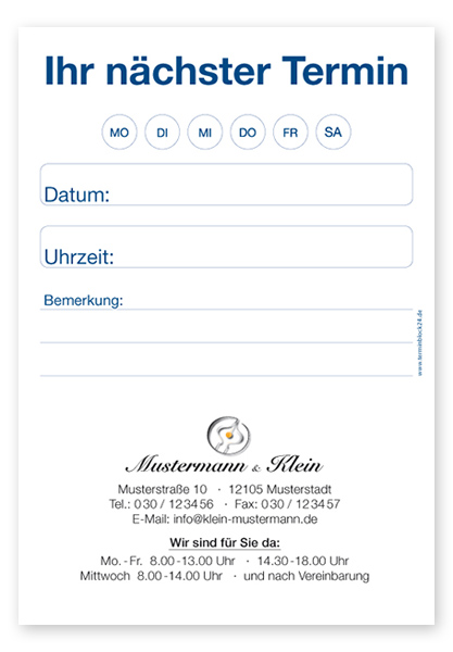 Terminzettel Senior "Classic" - 1241010102