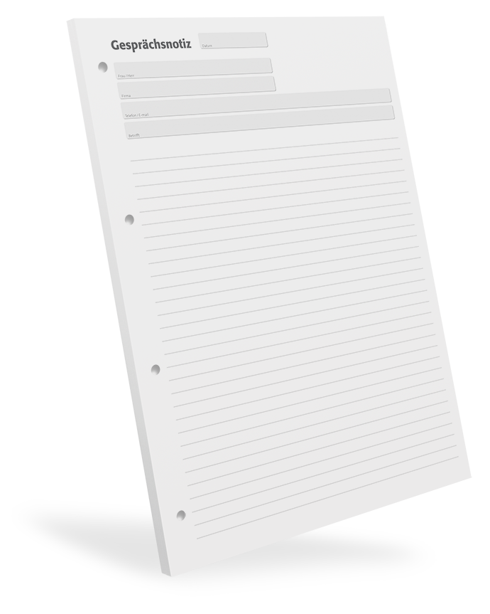 Gesprächsnotizblock DIN A4 liniert - 5er Pack - 1302020602