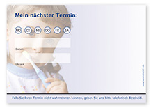 Terminzettel "gesundes Kind" - 1 Termin mit Wochentagen - 1215010123