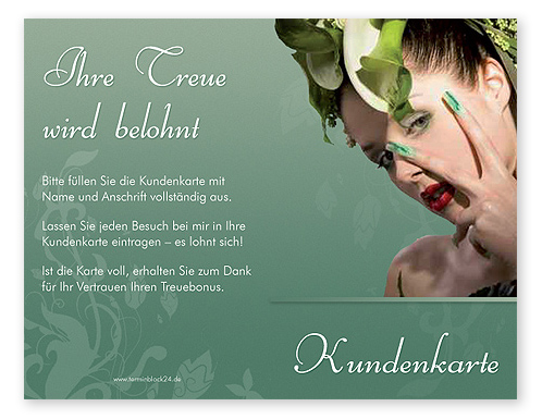 Kundenkarte "exotic beauty" - 1206010145