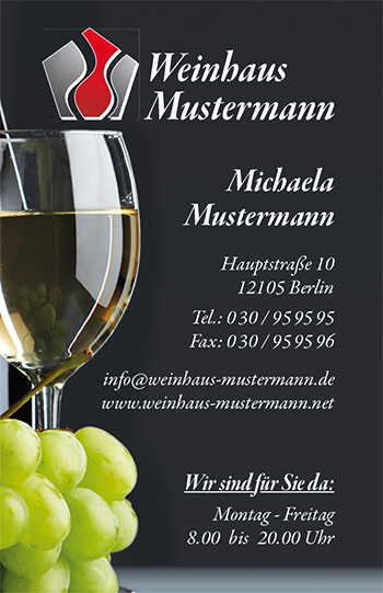 Visitenkarte "Weinlese" - 1212010213