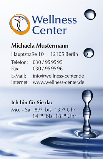 Visitenkarte "kühler Tropfen" - 1212010127