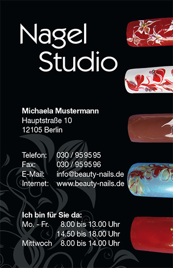 Visitenkarte "creative Nail Art" - 1212010140