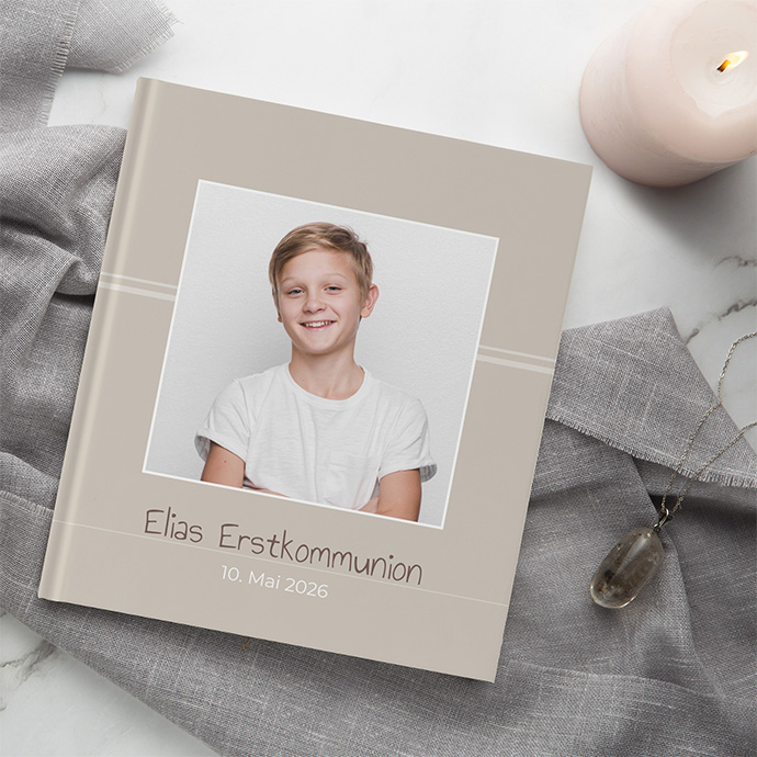 Gästebuch Kommunion "Pure Beige"