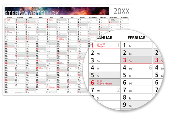 Posterkalender Classic 12 red - 1617070040