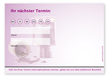 Terminzettel "bright colour" - 1 Termin mit Wochentagen - 1215010110
