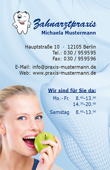 Visitenkarte "gesundes Lächeln" - 1212010167