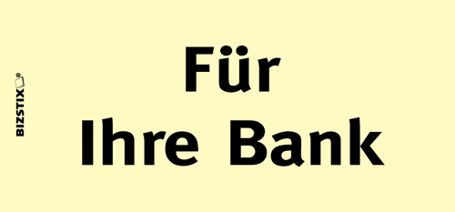 BIZSTIX® Business Haftnotizen "Für Ihre Bank" - 1301010106