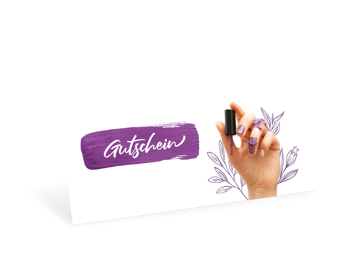 Gutscheinkarte Classic "Nail Polish" individuell - 1208010375