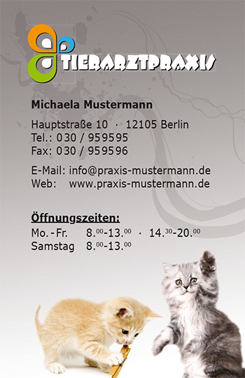 Visitenkarte "Schmusekätzchen" - 1212010165