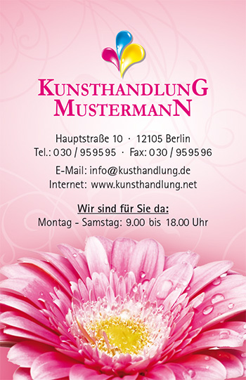 Visitenkarte "Gerbera" - 1212010205