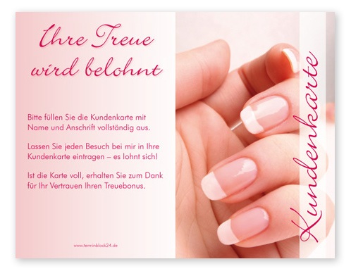 Kundenkarte "french nails" - 1206010101