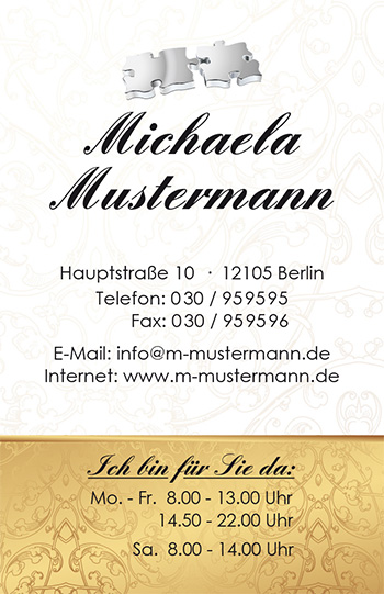Visitenkarte "Goldrausch" - 1212010311
