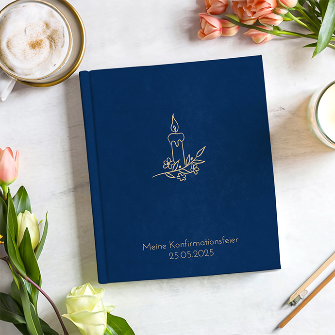 Gästebuch Konfirmation  Royalblau
