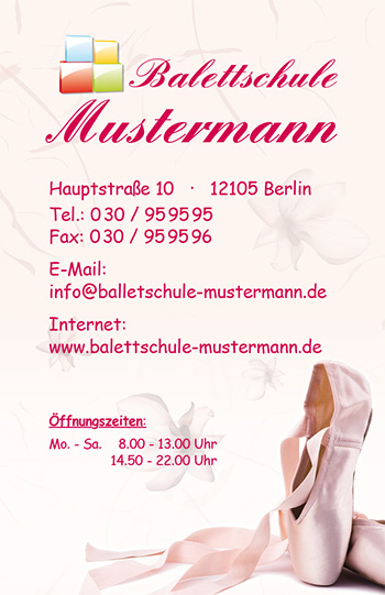 Visitenkarte "Ballerinas" - 1212010237