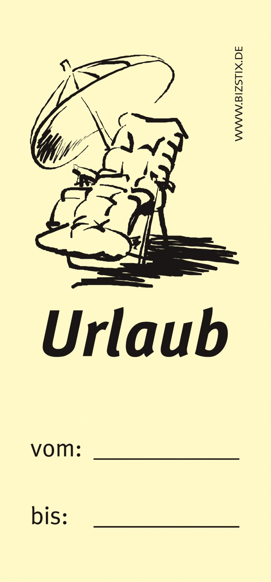 BIZSTIX® Business Haftnotizen "Urlaub" - 1301010133