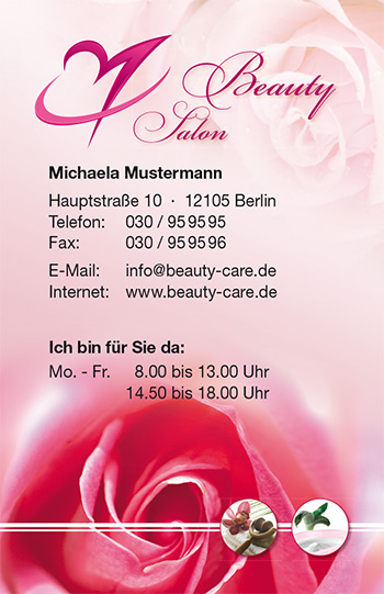 Visitenkarte "duftende Rose" - 1212010110