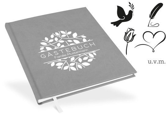 Gästebuch Silbergrau - GB-21202-U