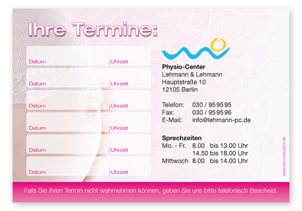 Terminzettel "Babyglück" - 6 Termine - 1214010618