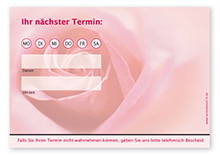 Terminzettel "zarte Rose" - 1 Termin mit Wochentagen - 1215010104