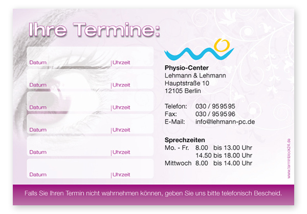 Terminzettel "Focus" - 6 Termine - 1214010622