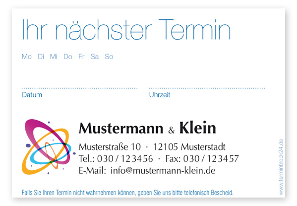 Terminzettel Mini "Easy" - 1240010101