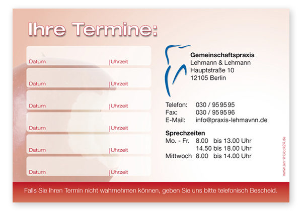 Terminzettel "bissfest" - 6 Termine - 1214010625