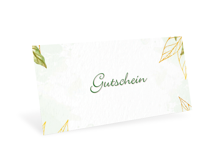 Gutscheinkarte Classic "Leaves" individuell - 1208010361