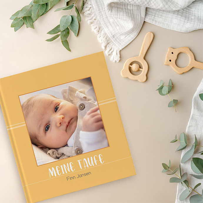Gästebuch Taufe "Pure Yellow"