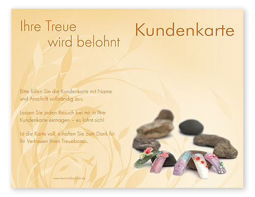 Kundenkarte "3D Nail Art" - 1206010142