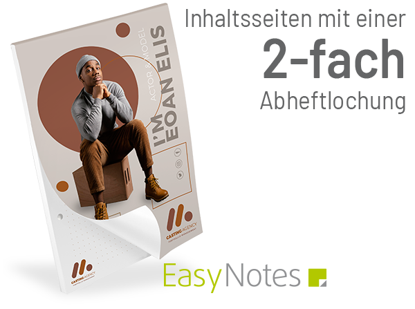 Notizblock DIN A5 mit Umschlag + Abheftlochung - 100205024002