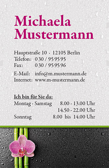 Visitenkarte "Asia Frische" - 1212010248