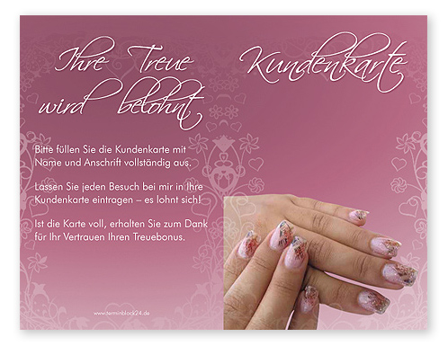 Kundenkarte "nail art" - 1206010139