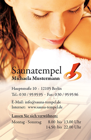 Visitenkarte "Aufguss" - 1212010161