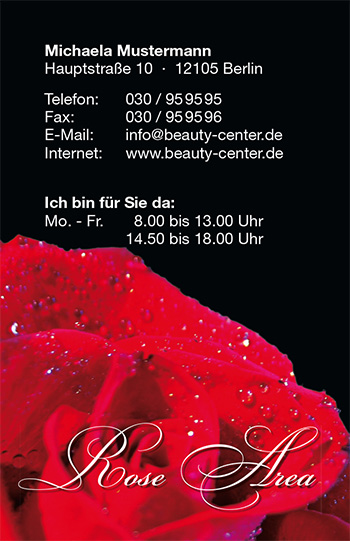 Visitenkarte "einsame Rose" - 1212010124