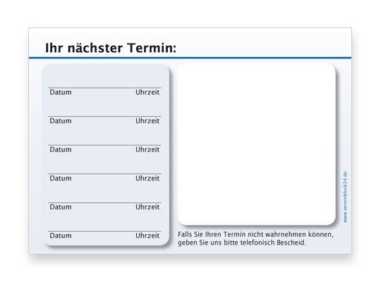 Terminzettel Classic #4 blau - 1203040601