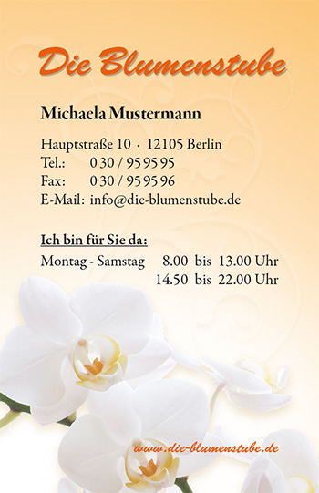 Visitenkarte "Orchideen" - 1212010222