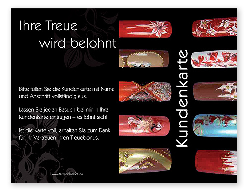 Kundenkarte "creative Nail Art" - 1206010140