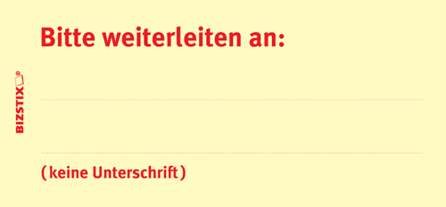 BIZSTIX® Business Haftnotizen "Bitte weiterleiten an" - 1301010105
