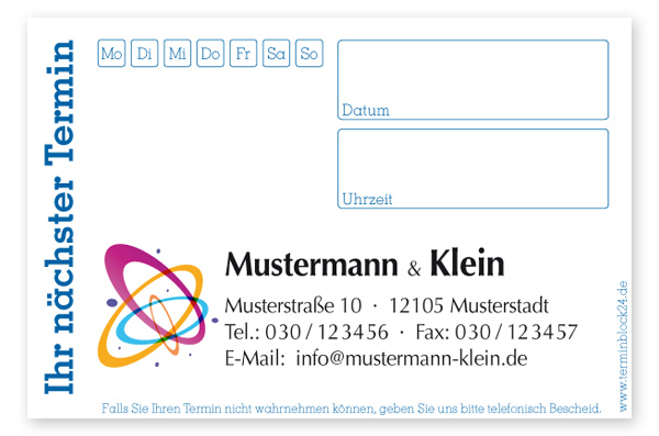 Terminzettel Mini "Window" - 1240030101