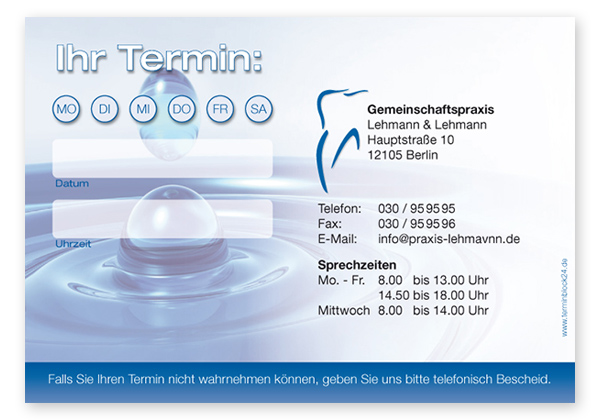 Terminzettel "Philosophie" - 1 Termin mit Wochentagen - 1214010115