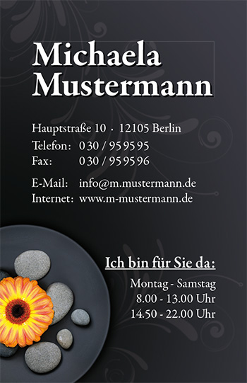 Visitenkarte "Steingerbera" - 1212010241