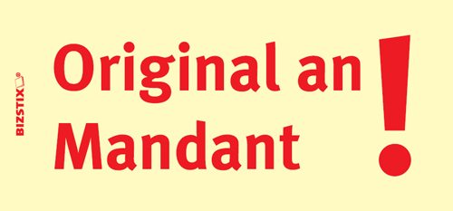 BIZSTIX® Business Haftnotizen "Original an Mandant" - 1301010156