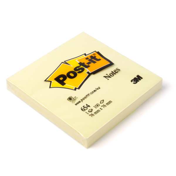 Post-it® Haftnotizen Classic, 76 x 76 mm, kanariengelb