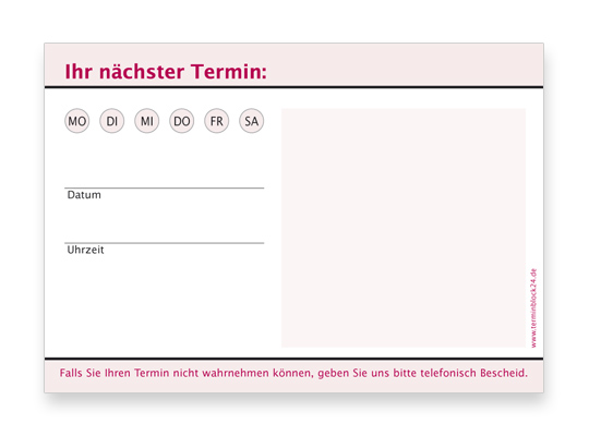 Terminzettel Classic #6 rot - 1203060104