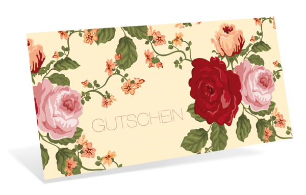 Gutscheinkarte Classic "vintage rose" - 1209010296