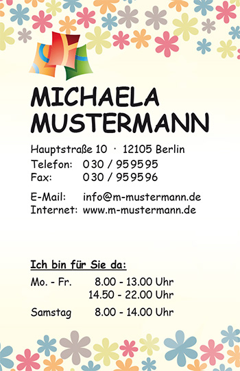 Visitenkarte "70er" - 1212010315