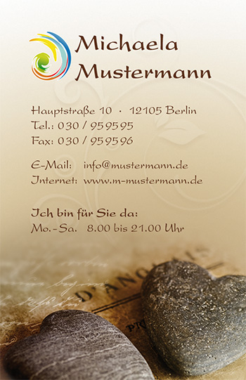Visitenkarte "Steinherzen" - 1212010188