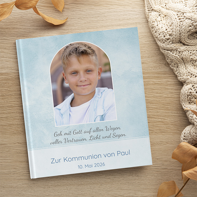 Gästebuch Kommunion "Soft Aqua"