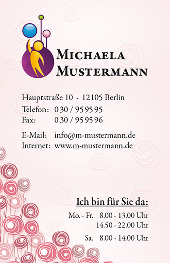 Visitenkarte "Blumenbeet" - 1212010309